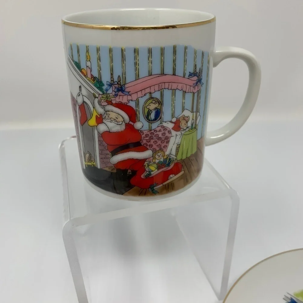 Night Before Christmas 3 piece Set Hallmark Santa Key Cookie & Milk Mug …